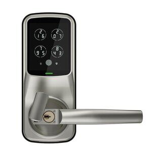Lockly Model-S Satin Nickel Latch Smart Keypad Door Lock with Bluetooth
